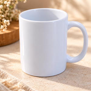 Taza blanca brillo personalizable